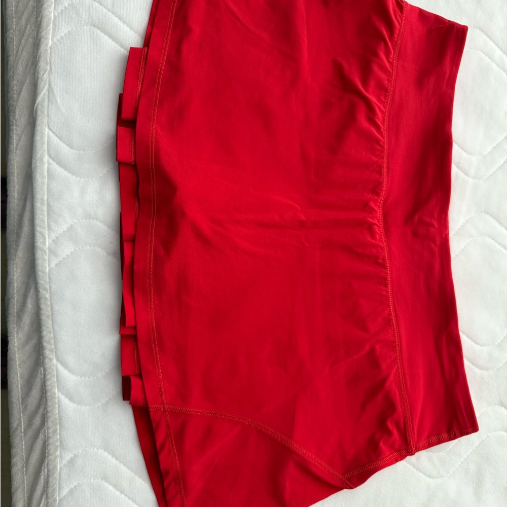 Lululemon Athletica Red Tennis Skirt Size 10